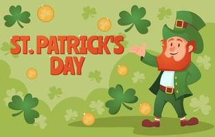 Leprechaun Greeting Background vector