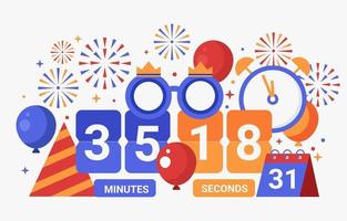 Colorful Countdown Concept vector