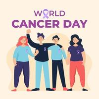 dia mundial del cancer vector