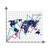 infographic of stock market variation by covid 19 vector