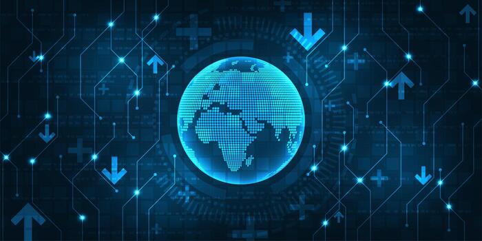 la complejidad de un mundo digital con muchas redes vector