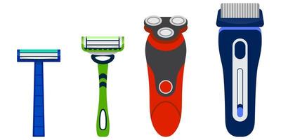 Set of men's razors. vector