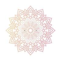 decorative floral pink mandala vector