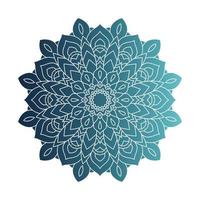 mandala azul floral decorativo vector