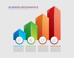 Ilustración de vector de diseño de infografía de concepto de negocio