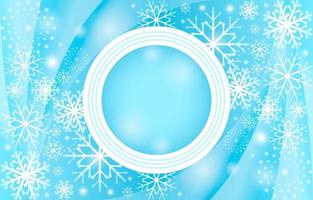 Elegant Gradient Light Blue Snowflakes Background vector