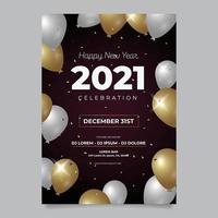 New Year Poster Template vector