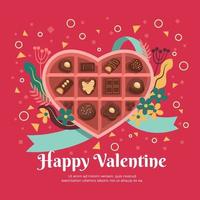 A Box of Valentine Day Chocolate vector