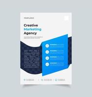 Corporate business flyer design template, creative brochure poster cover, color a4 print ready flyer vector