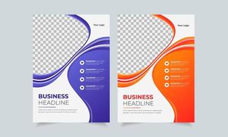 Corporate business flyer design template, creative brochure poster cover, color a4 print ready flyer vector