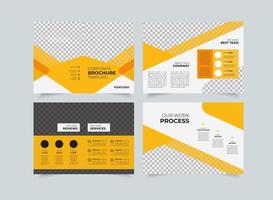 Company proposal creative template, multipurpose brochure design, business propsal geometric design, vertical a4 format vector