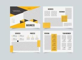 propuesta de empresa plantilla creativa, diseño de folletos multipropósito, diseño geométrico propsal de negocios, formato vertical a4 vector