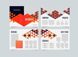 Company proposal creative template, multipurpose brochure design, business propsal geometric design, vertical a4 format vector