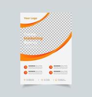 Corporate business flyer design template, creative brochure poster cover, color a4 print ready flyer vector