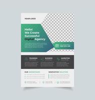 Corporate business flyer design template, creative brochure poster cover, color a4 print ready flyer vector