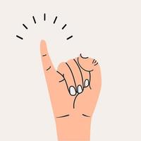 little finger making pinky sign vector