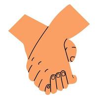 couple holding hands vector