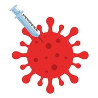 injection syringe with particle covid 19 vector