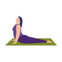 woman practicing yoga exercise, healthy lifestyle vector