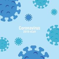 background of particles 2019 ncov coronavirus vector