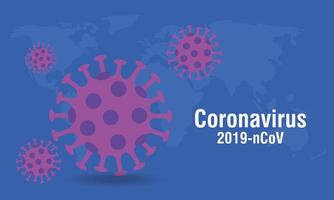 fondo de partículas 2019 coronavirus ncov vector