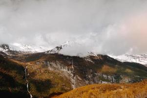 Landscape photography of mountain with snow summit photo