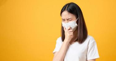 Women wear masks to protect disease photo