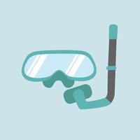 scuba equipment flat icon vector