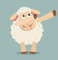 sheep doing dab dance vector