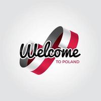 Bienvenido a Polonia vector