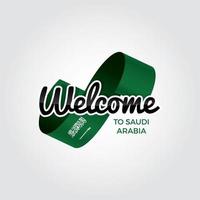 bienvenido a arabia saudita vector