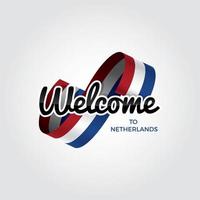 Welcome to Netherlands vector