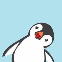 vector de dibujos animados lindo pingüino