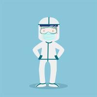 Doctor wearing PPE Costume concept vector