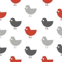 Chicken seamless pattern background vector