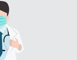 Doctor with Medical mask background vector