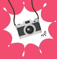 Hanging camera in a flat style concept vector