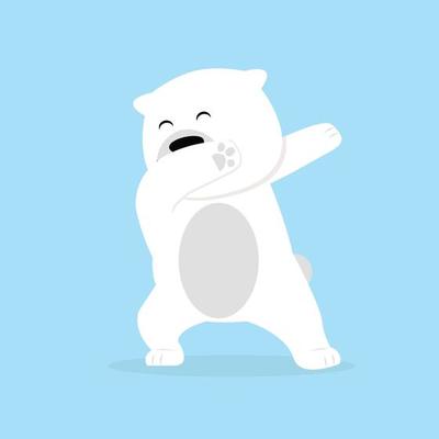 Polar Bear making a dab dance movement