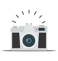 analog photo camera Flat style vintage vector