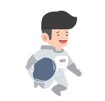 Male Astronaut Walking Character vector