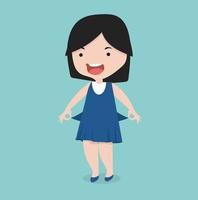 Small girl with no money vector