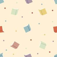 Colorful book with dots seamless pattern vector