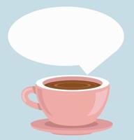 Cup of Fresh Coffee with speech bubble vector