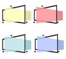 Abstract modern banner colorful set vector