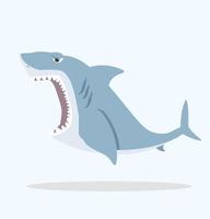 big shark with mouth open vector