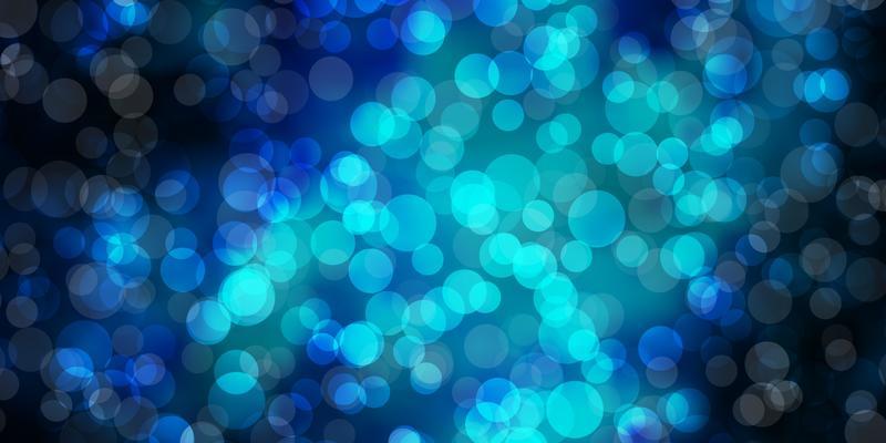 Dark BLUE vector backdrop with circles