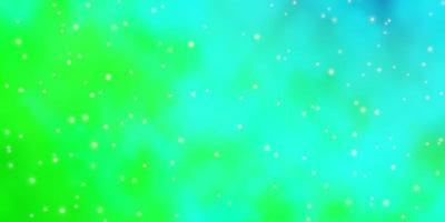 Light Blue, Green vector pattern with abstract stars