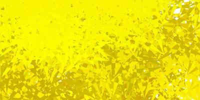 textura de vector verde oscuro, amarillo con triángulos al azar.