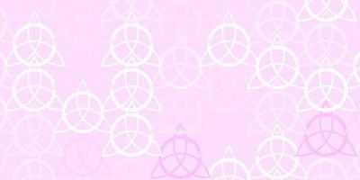 Light Pink vector template with esoteric signs.