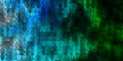 Light Blue, Green vector pattern with lines, triangles.